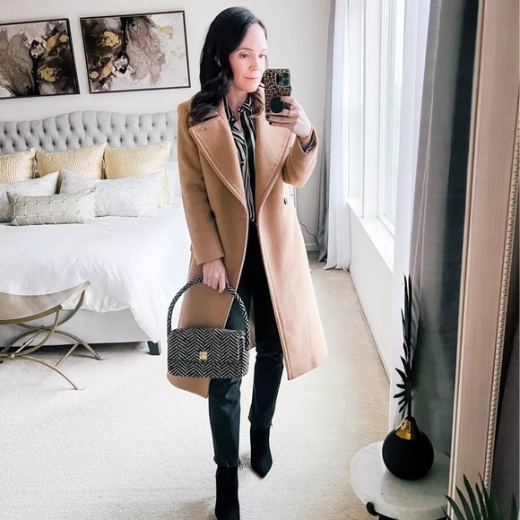 ANINE BING Nico Bag in Cream & Black Fishbone New with Tags! - Picture 4 of 16